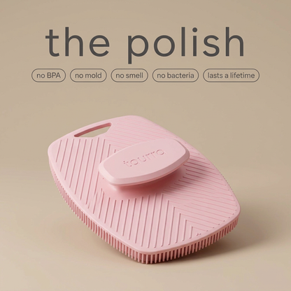 Silicone body scrubber — The Polish benefits: no BPA, no mold, no smell, no bacteria, lasts a lifetime